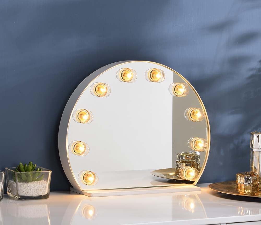 Alma - Accent Mirror - White Finish