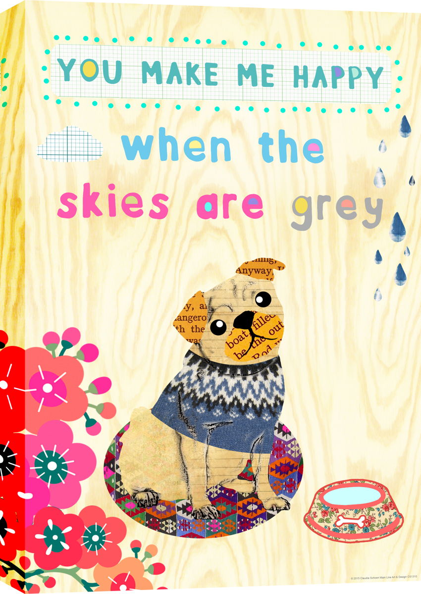 Mixed Media Canvas You Make Me Happy 24 X 16