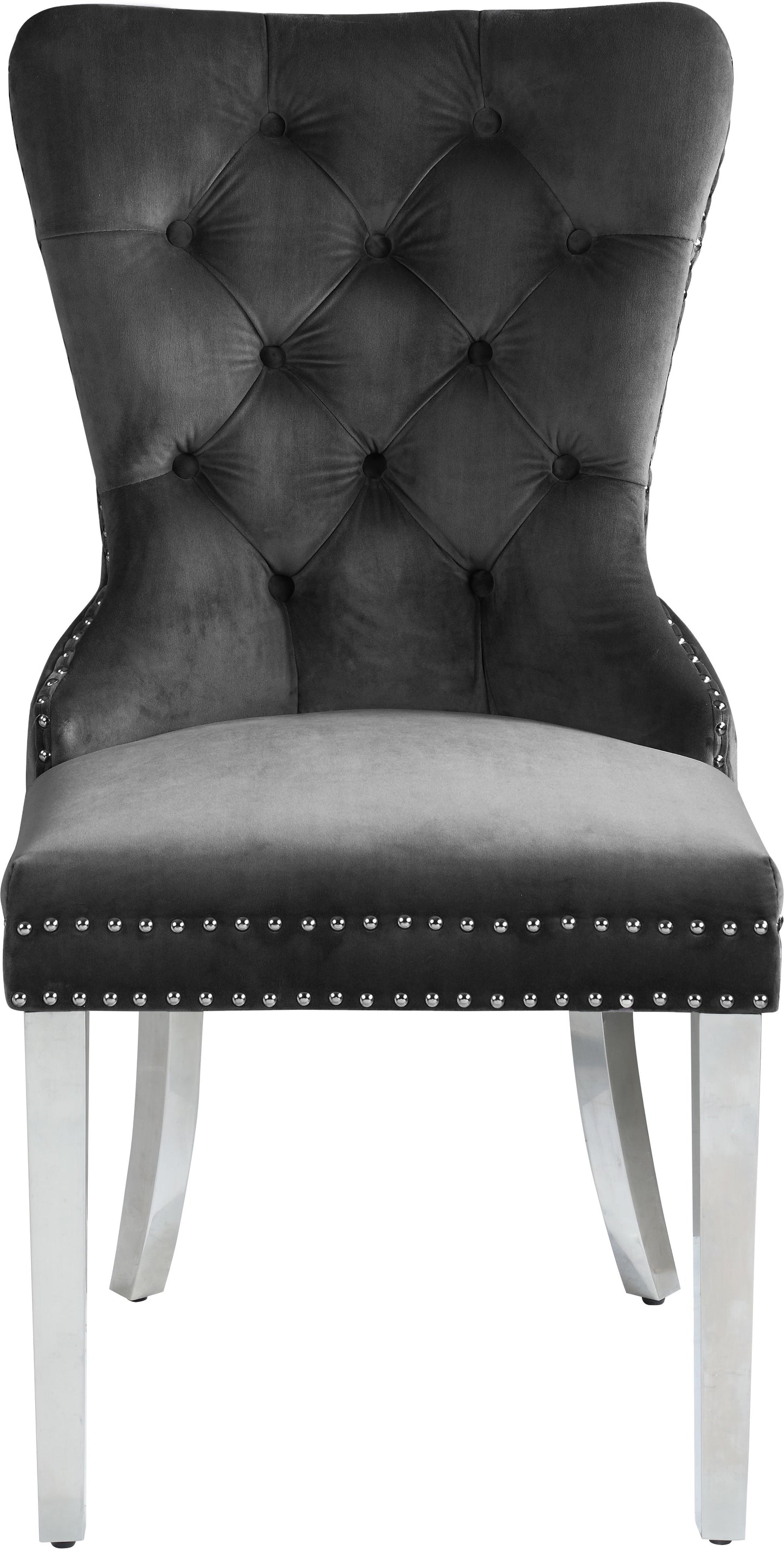 Carmen Velvet - Dining Chair with Chrome Legs (Set of 2)