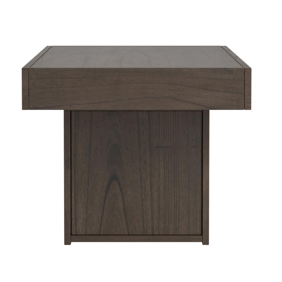 Owen - Rectangle Coffee Table With Hidden Storage - Brown