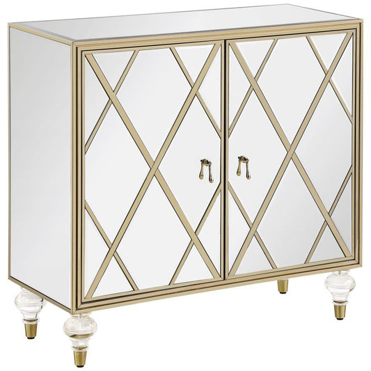 Astilbe - Accent Cabinet With Latticed Design - White