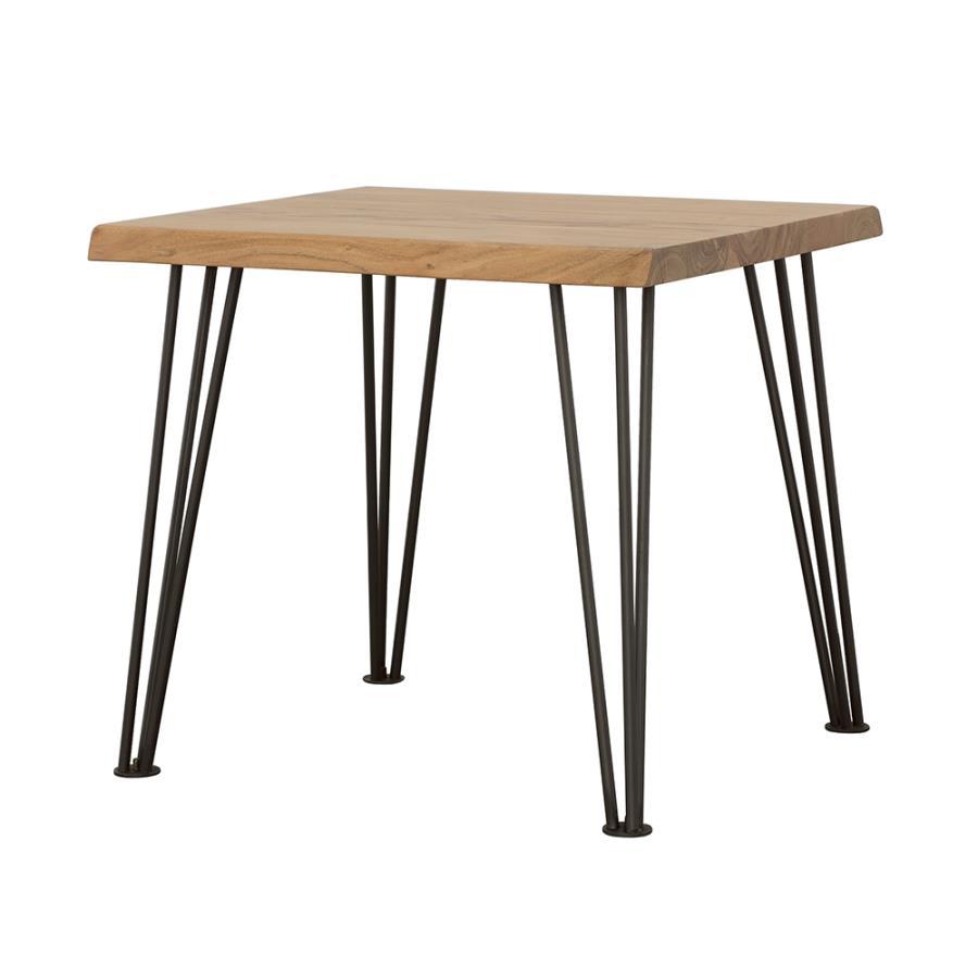 Zander - End Table With Hairpin - Leg - Light Brown