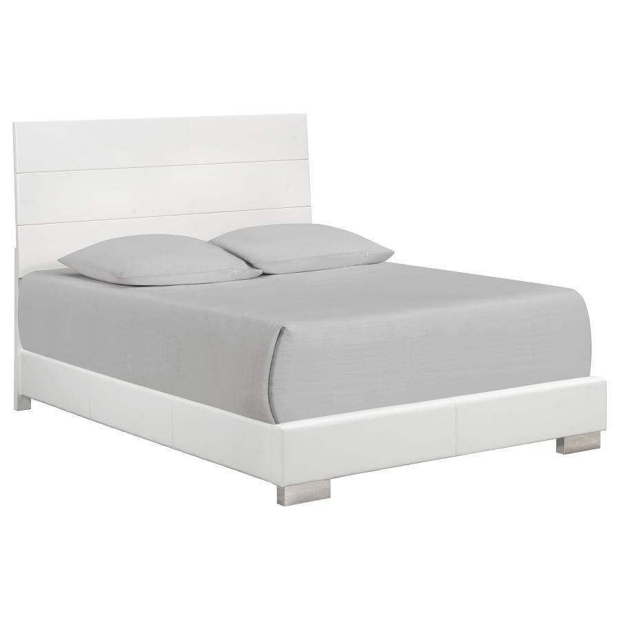 Felicity - Eastern King Bed 4 Piece Set - Glossy White