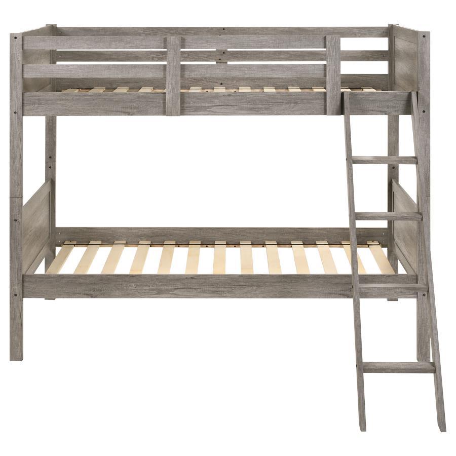 Ryder - Twin over Twin Bunk Bed - Gray