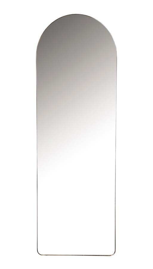 Stabler - Arch-shaped Wall Mirror With Black Frame Finish - Pearl Silver