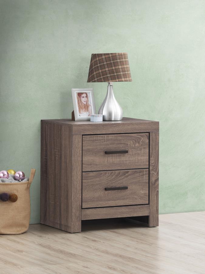 Brantford - 2-Drawer Nightstand - Barrel Oak