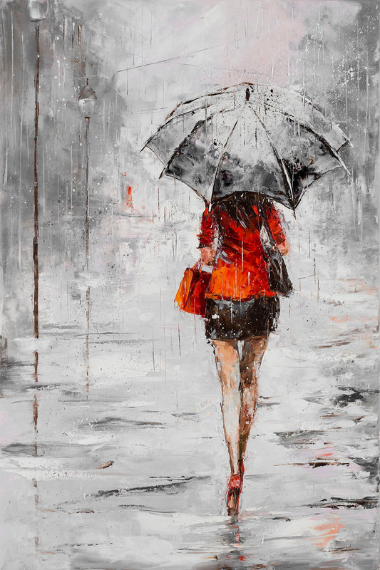 City In The Rain II By Jolanta Kowalik - Dark Gray