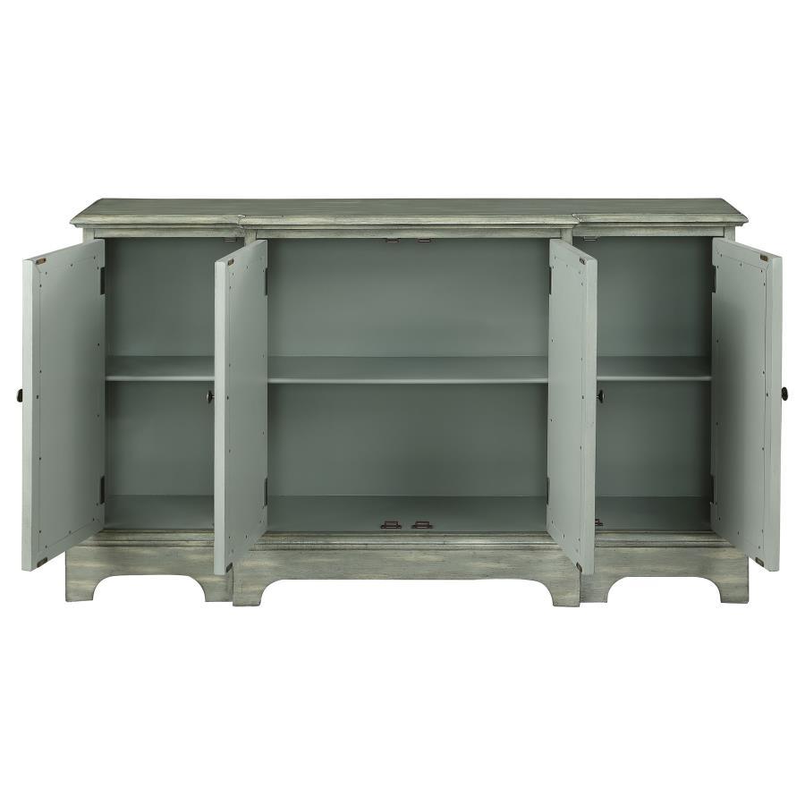 Erigeron - 4-door Accent Cabinet - Gray