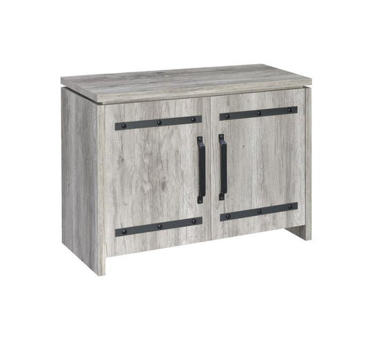 Enoch - 2-door Accent Cabinet - Pearl Silver