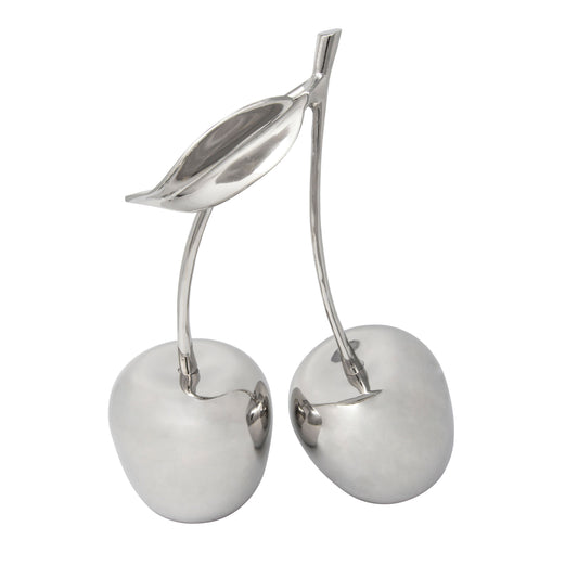 Aluminum Cherry Decoration 12" - Silver