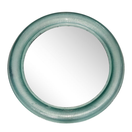 Metal Round Mirror Turq 36" - Turquoise