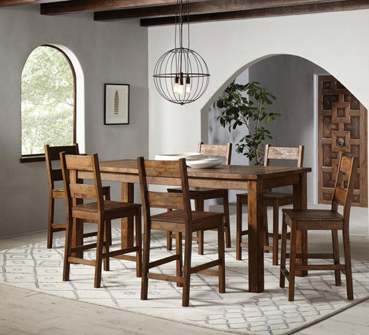 Coleman - 5 Piece Counter Height Dining Set - Brown