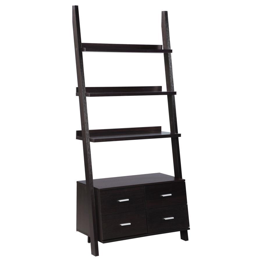 Colella - 4-Drawer Storage Bookcase - Black