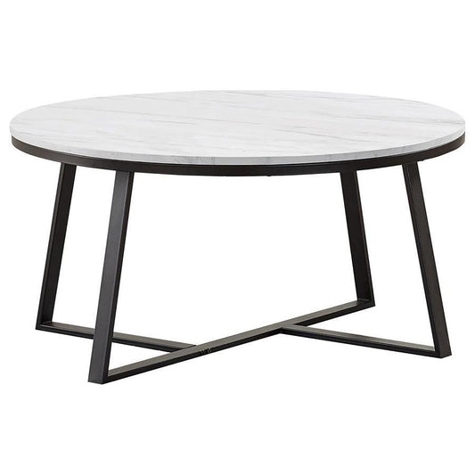 Hugo - Round Coffee Table - White