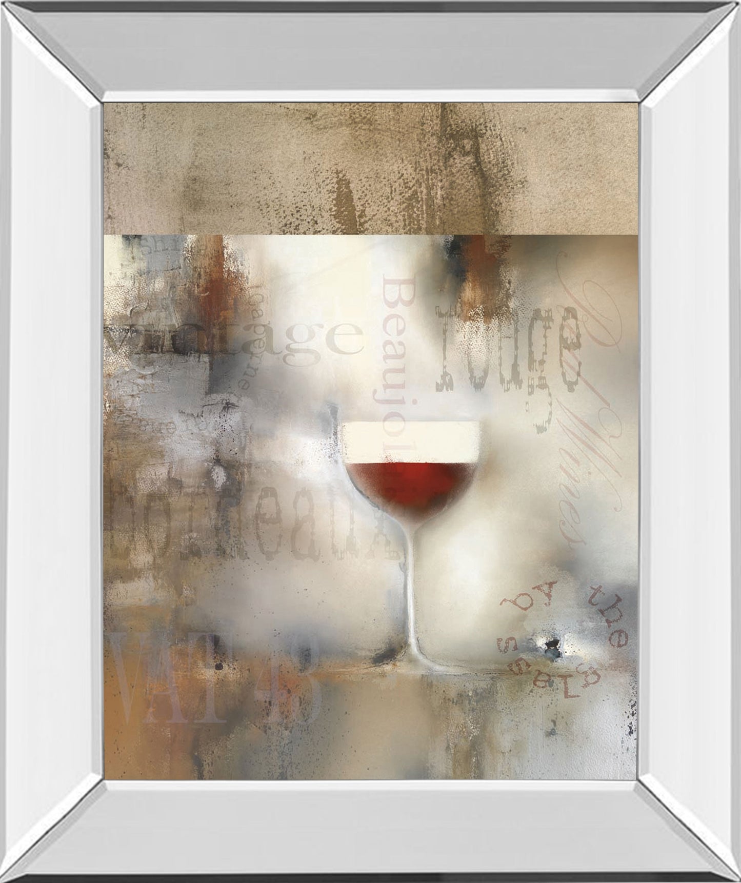 Cellar Il By J.P Prior - Mirror Framed Print Wall Art - Beige