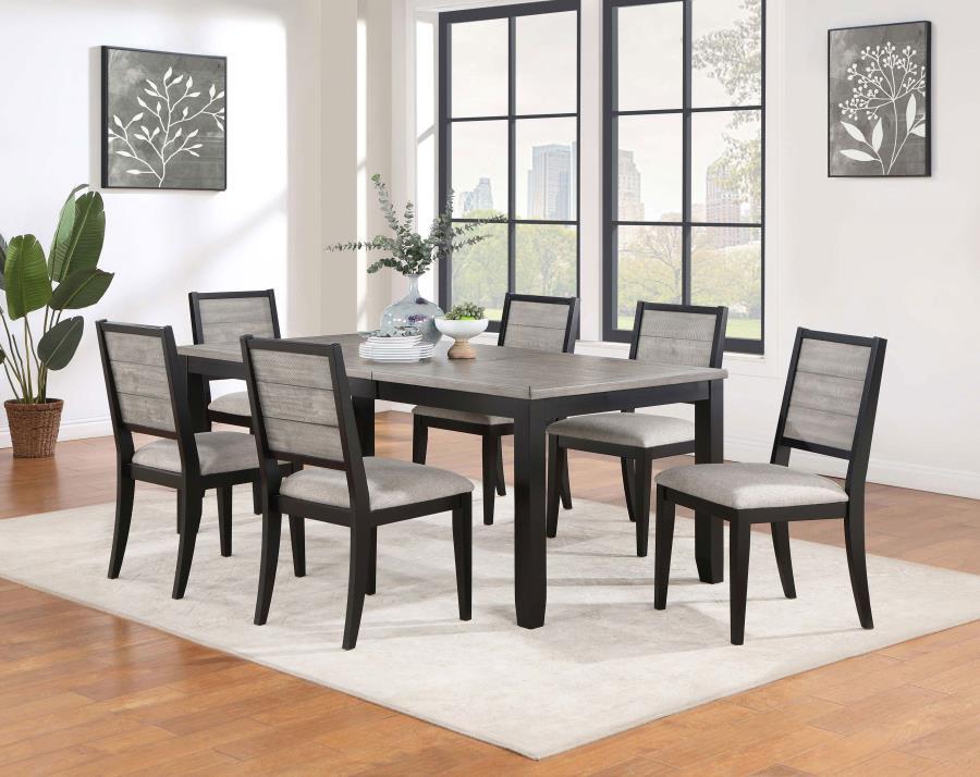 Elodie - 7 Piece Dining Set - Dark Gray