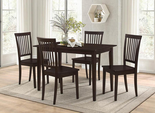 Gomez - 5 Piece Rectangular Dining Room Set - Brown