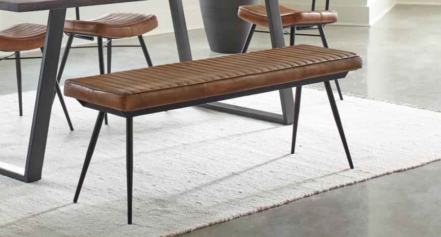 Misty - Cushion Side Bench - Brown