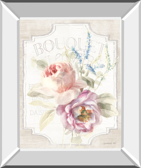 Cottage Garden V On Wood By Danhui Nai - Mirror Framed Print Wall Art