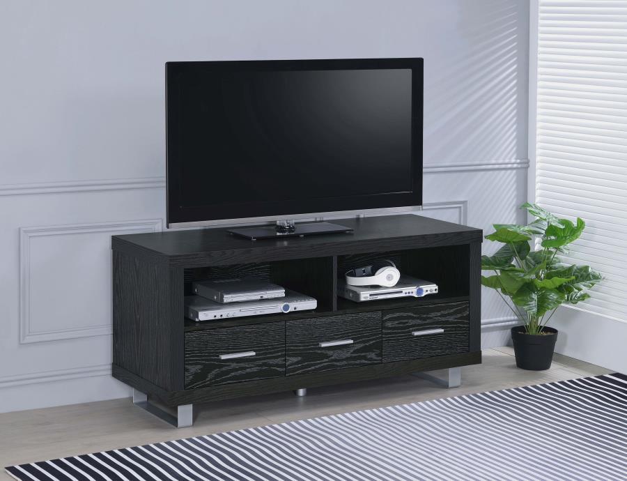 Coaster - 3-drawer Black Oak TV Console