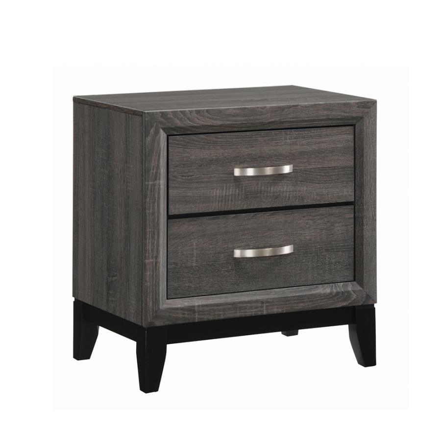 Watson 2-Drawer Nightstand - Grey