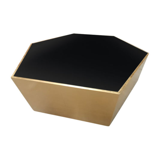 Black Glass Coffee Table - Brown