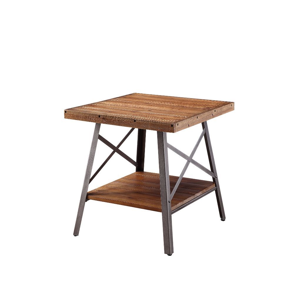 Ikram - Accent Table (2 Piece) - Weathered Oak & Sandy Black