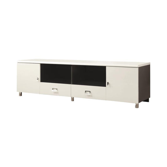 Burkett - 2-Drawer TV Console - White