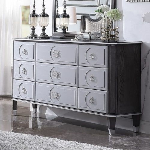 House - Beatrice Dresser - Charcoal & Light Gray Finish