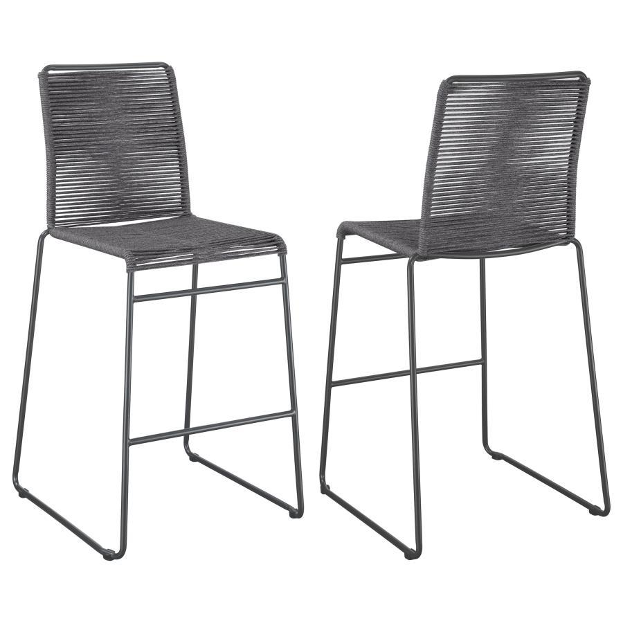 Kai - Woven Bar Stool (Set of 2) - Gray