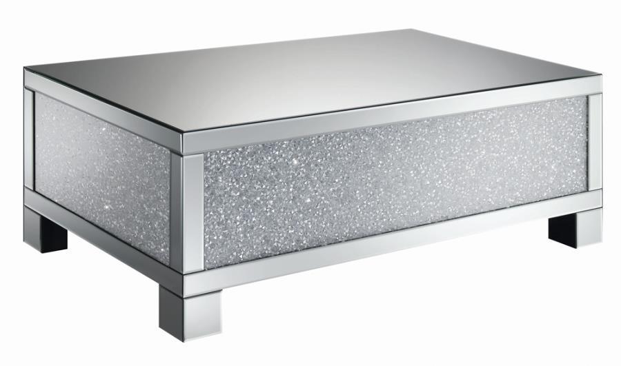 Gillian - Rectangular Coffee Table - Pearl Silver