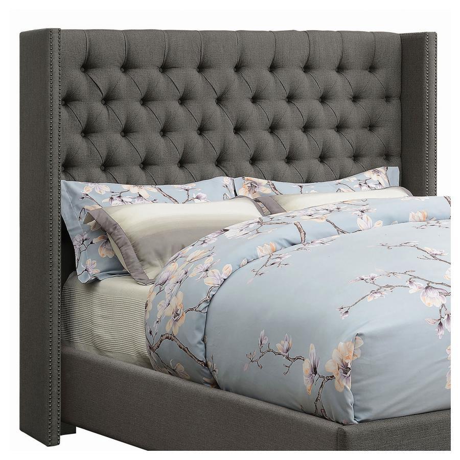 Bancroft - Upholstered Bed - Upholstered Headboard - Full - Dark Gray