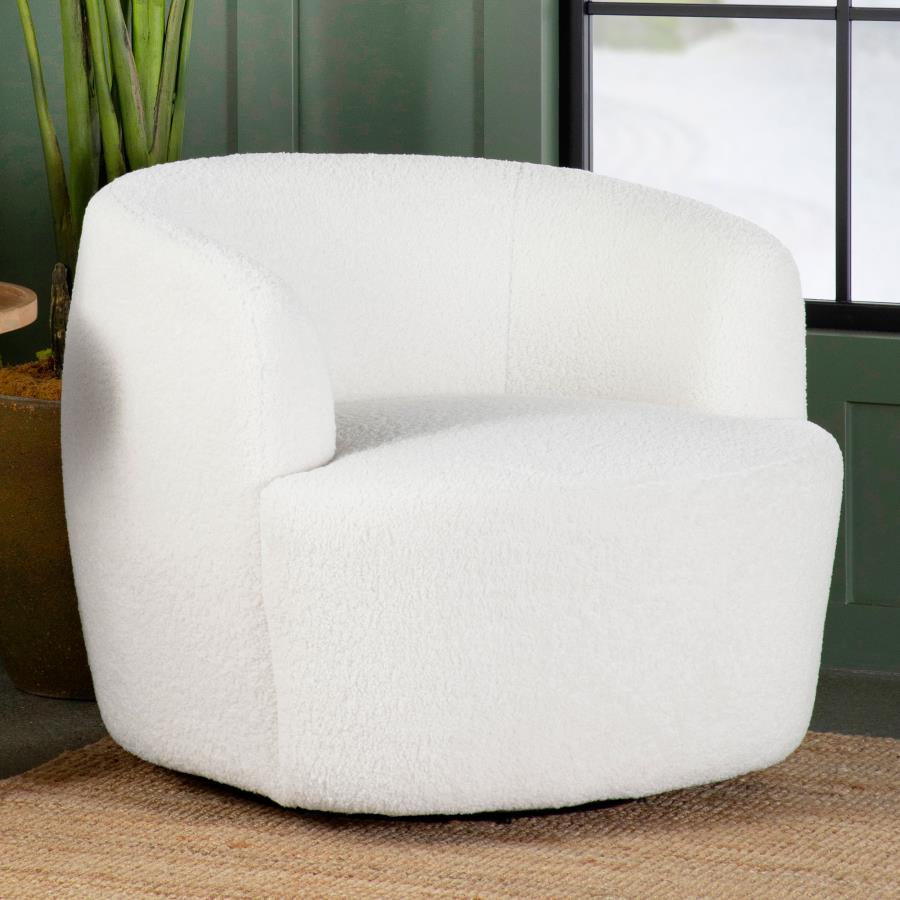 Hudson - Swivel Barrel Design Chair - White