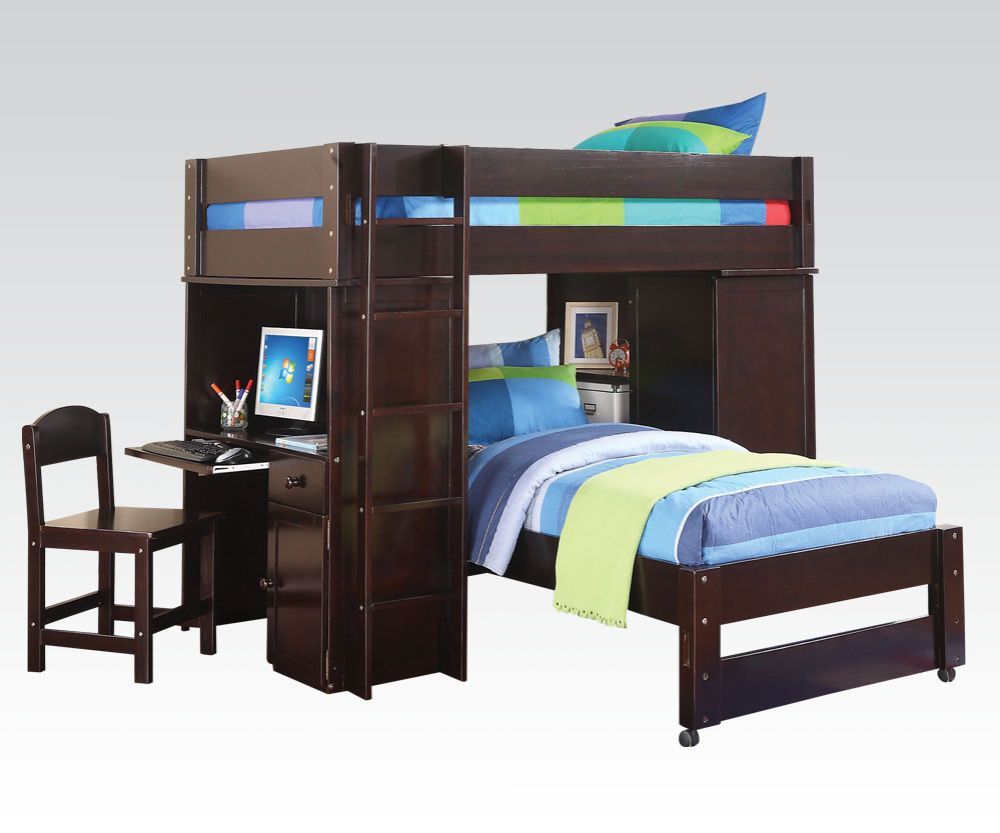 Lars - Loft Bed - Wenge