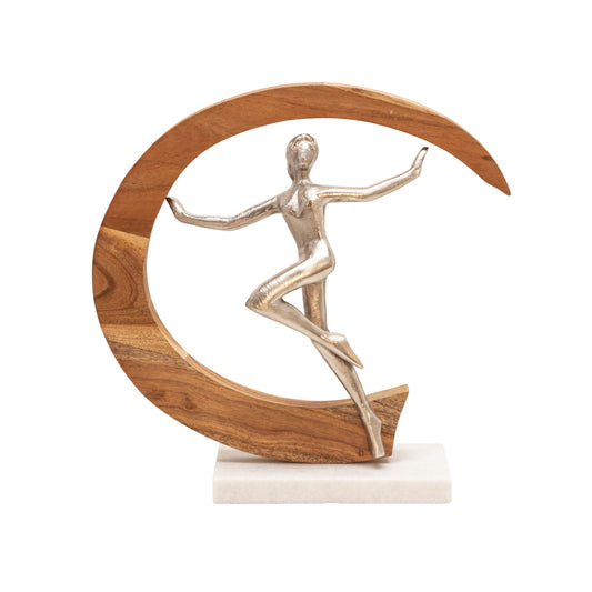 Metal Gymnast 14" - Silver