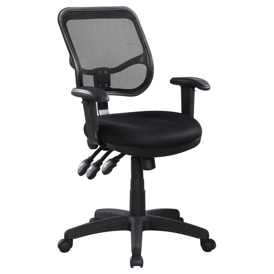 Rollo - Black Mesh Adjustable Height Office Chair - Black