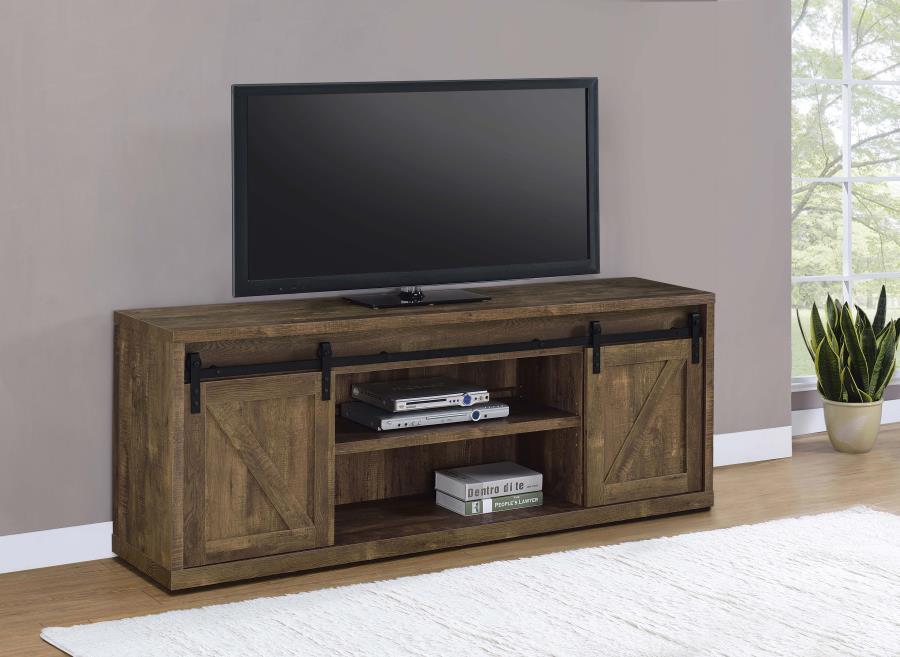 Coaster - 3-shelf Sliding Doors TV Console