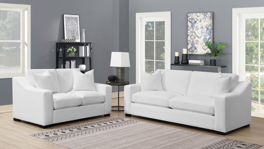 Ashlyn - 2 Piece Living Room Set (Sofa and Loveseat) - White