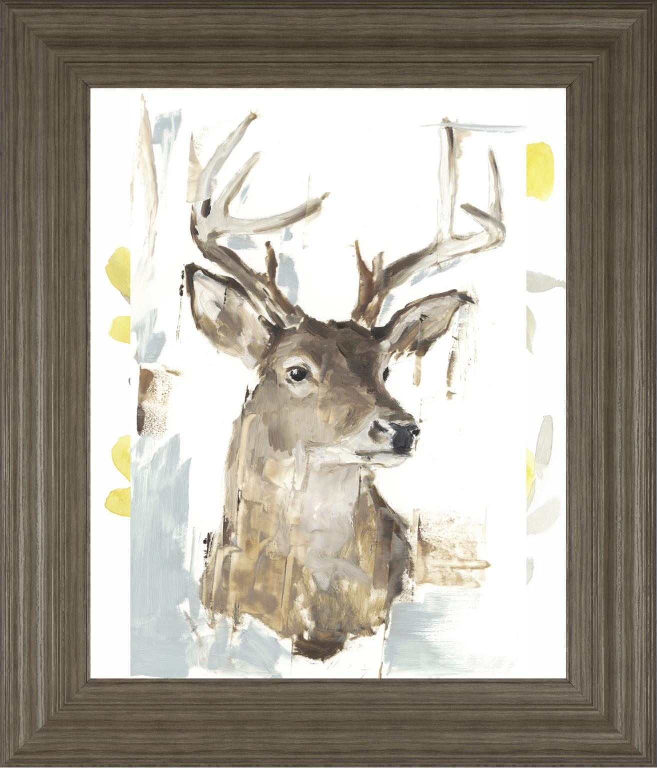 Modern Deer Mount I By Ethan Harper 22x26 - Dark Brown