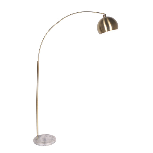 Metal Marble Dome Shade Floor Lamp - Gold