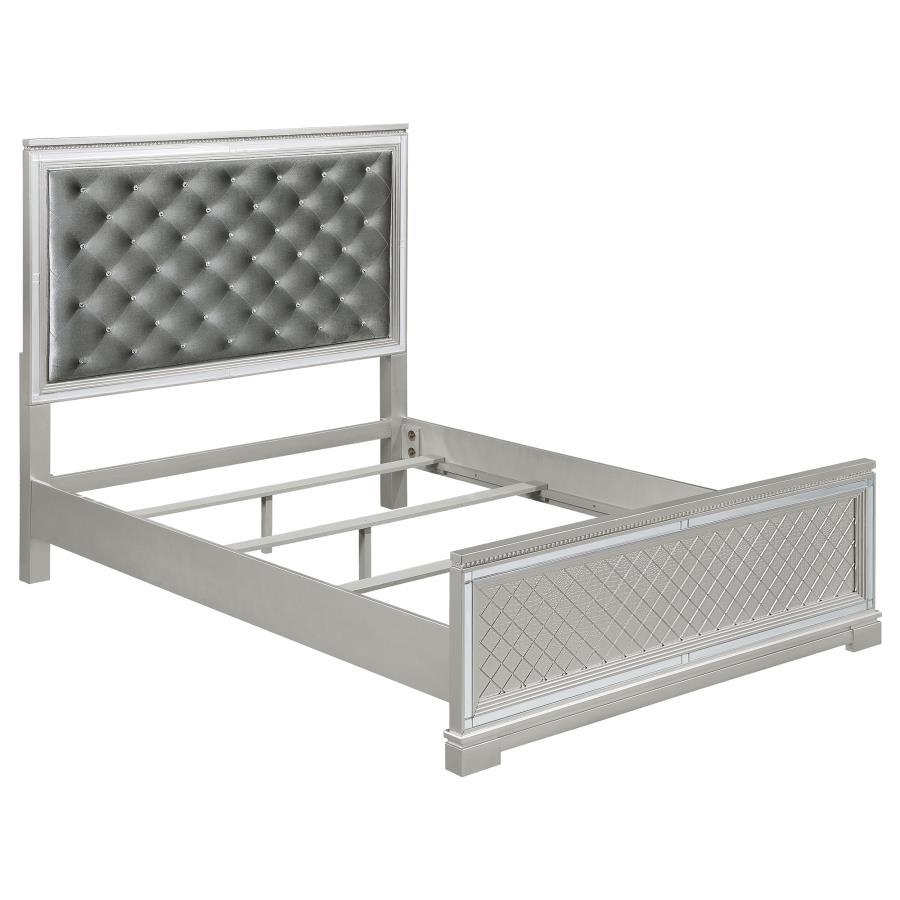 Eleanor - King Panel Bed - Pearl Silver