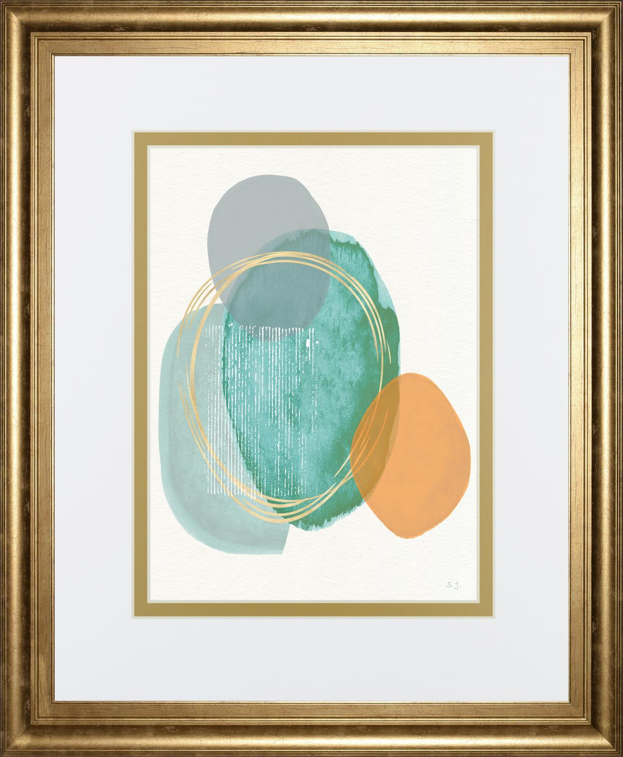 River Jewels II By Susan Jill 34x40 - Light Blue