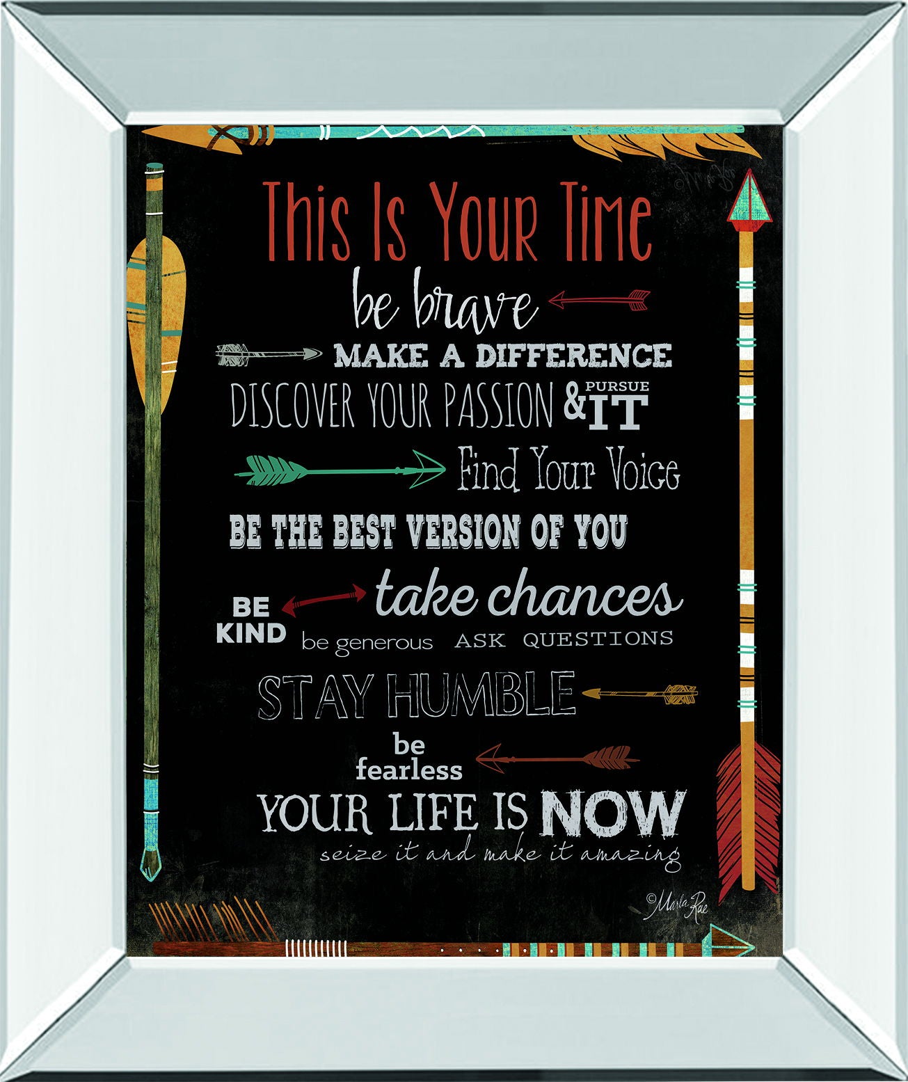 This Is Your Time By Marla Rae - Mirror Framed Print Wall Art