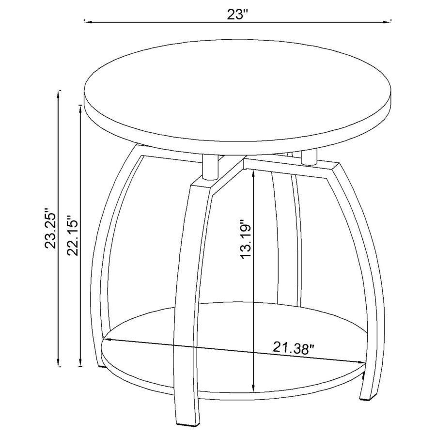 Dacre - End Table - Black