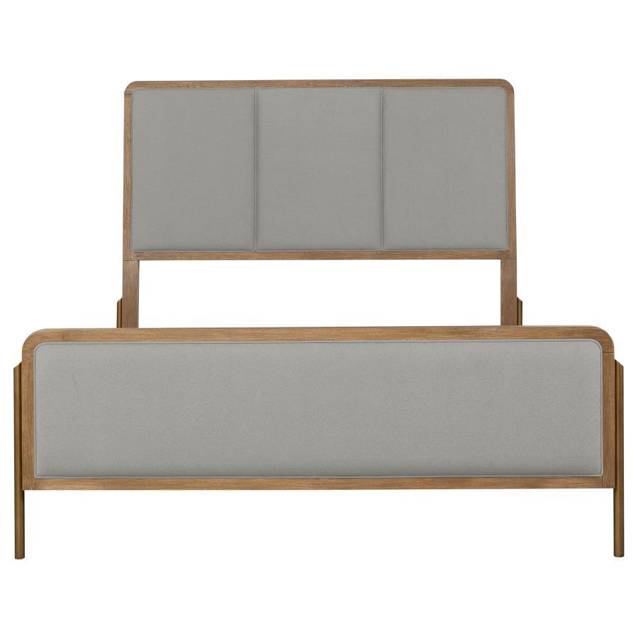 Arini - King Upholstered Panel Bed - Sand Wash And Gray