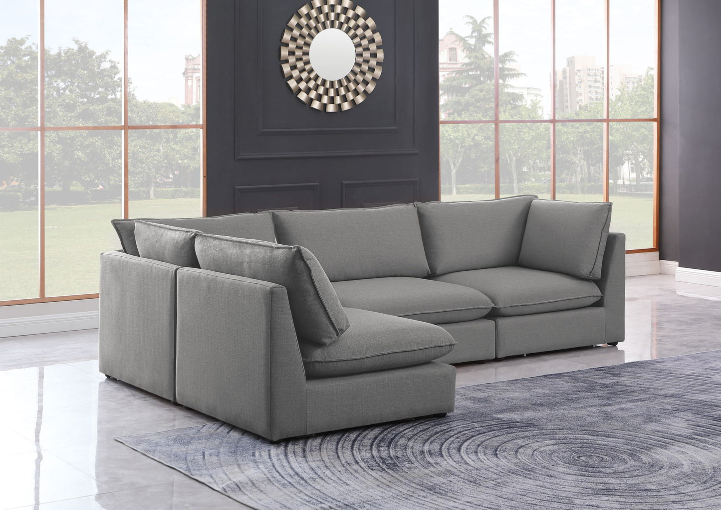 Mackenzie - Modular Sectional 4 Piece - Gray