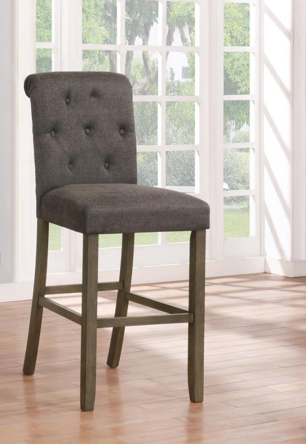 Coaster - Tufted Back Bar Stools (Set of 2)