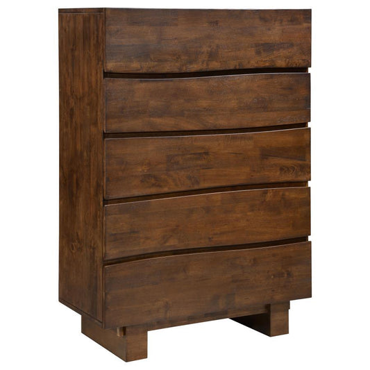 Genevieve - 6-Drawer Rectangular Chest - Dark Brown