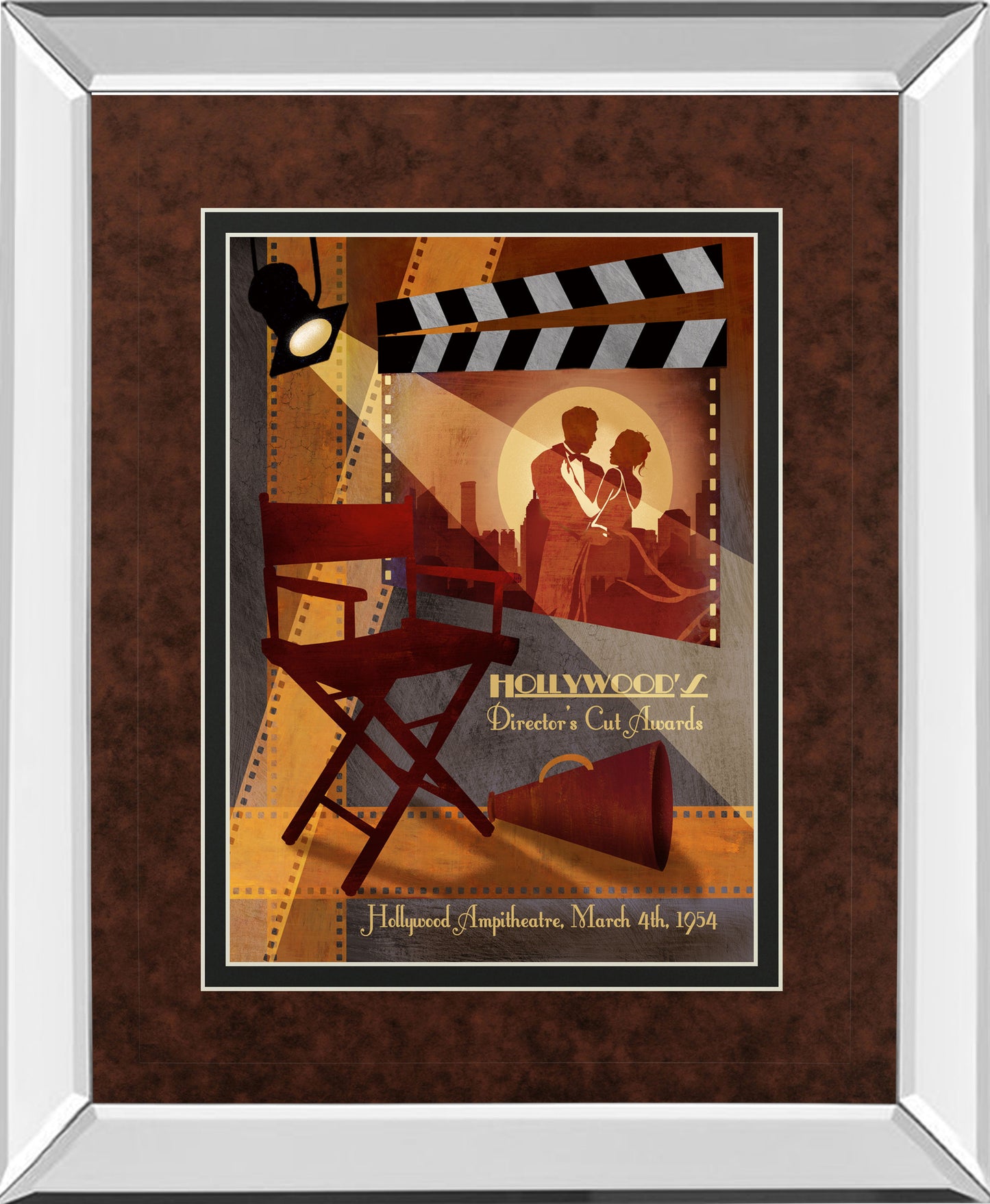 Director's Cut Awards By Conrad Knutsen - Mirror Framed Print Wall Art - Red