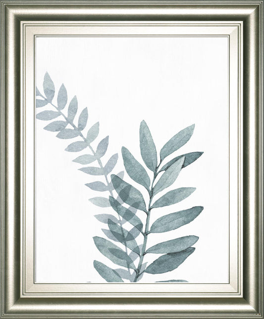 Blue Botanical Wash II By Conrad Knutsen 22x26 - Pearl Silver